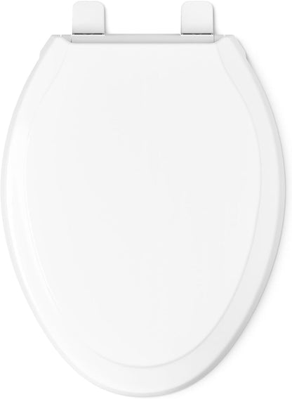 4734-RL-0 Rutledge ReadyLatch Soft Close Elongated Toilet Seat, Quiet-Close Lid Grip-Tight Bumpers, Installation Hardware, Home Essentials, White