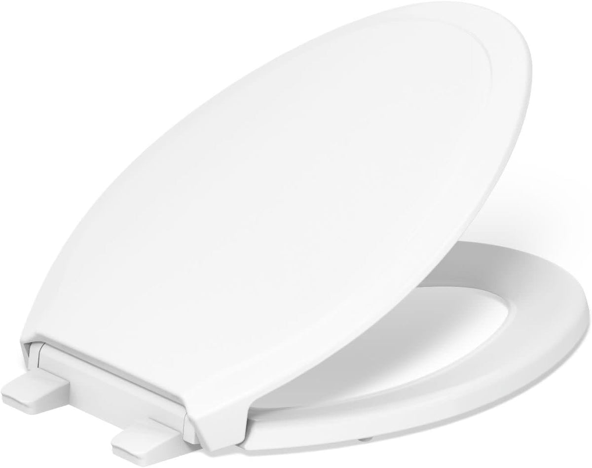 4734-RL-0 Rutledge ReadyLatch Soft Close Elongated Toilet Seat, Quiet-Close Lid Grip-Tight Bumpers, Installation Hardware, Home Essentials, White
