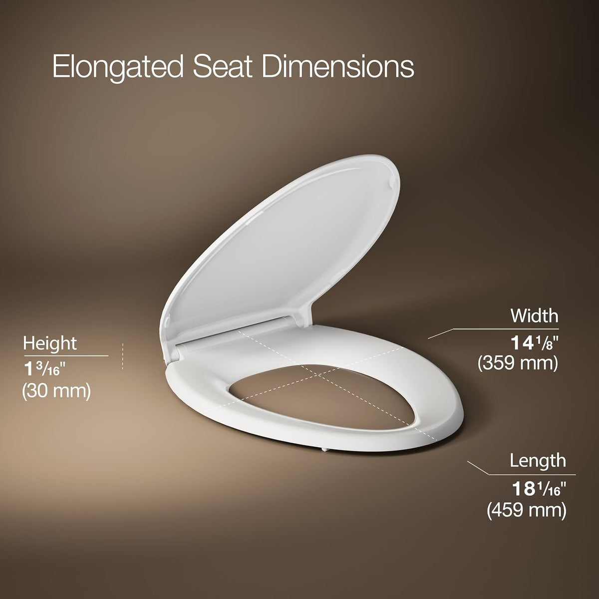 4734-RL-0 Rutledge ReadyLatch Soft Close Elongated Toilet Seat, Quiet-Close Lid Grip-Tight Bumpers, Installation Hardware, Home Essentials, White