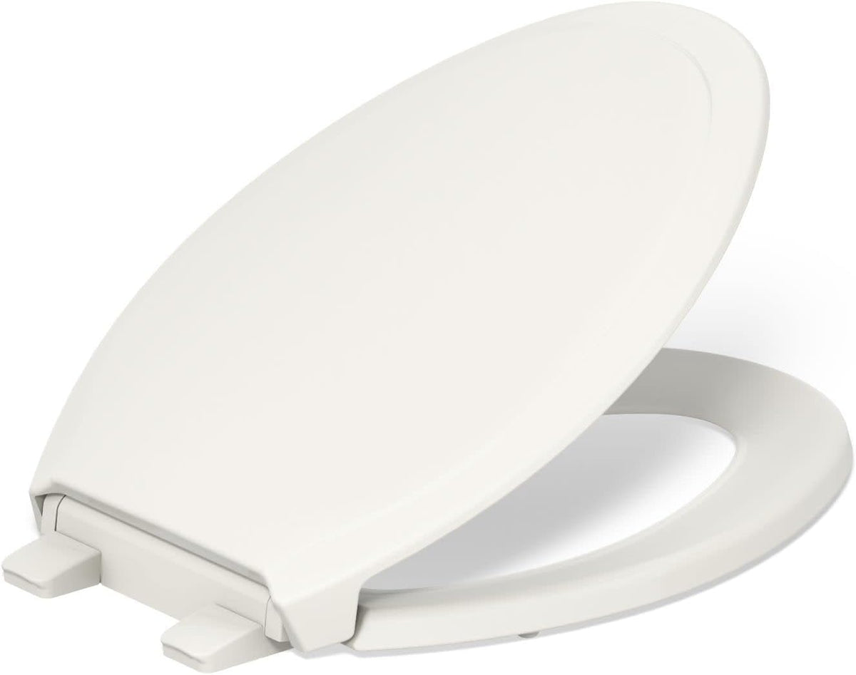 4734-RL-0 Rutledge ReadyLatch Soft Close Elongated Toilet Seat, Quiet-Close Lid Grip-Tight Bumpers, Installation Hardware, Home Essentials, White