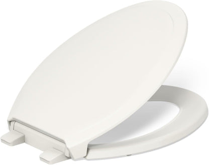 4734-RL-0 Rutledge ReadyLatch Soft Close Elongated Toilet Seat, Quiet-Close Lid Grip-Tight Bumpers, Installation Hardware, Home Essentials, White