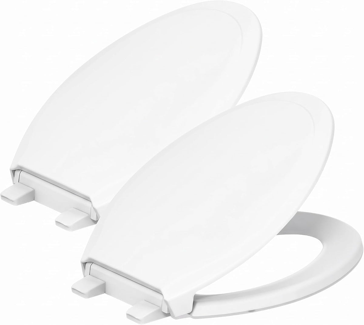 4734-RL-0 Rutledge ReadyLatch Soft Close Elongated Toilet Seat, Quiet-Close Lid Grip-Tight Bumpers, Installation Hardware, Home Essentials, White