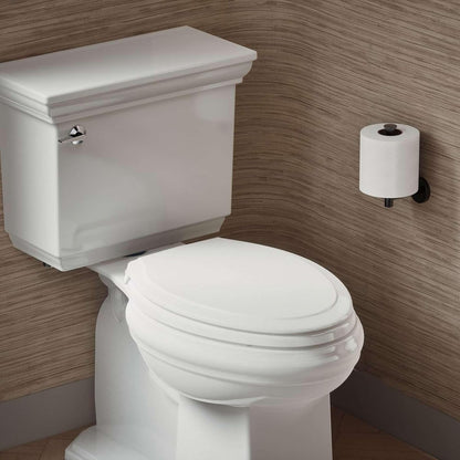 4734-RL-0 Rutledge ReadyLatch Soft Close Elongated Toilet Seat, Quiet-Close Lid Grip-Tight Bumpers, Installation Hardware, Home Essentials, White