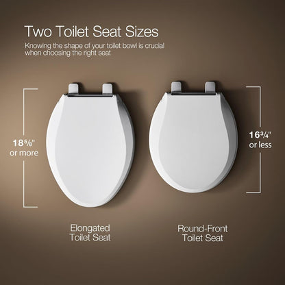 4734-RL-0 Rutledge ReadyLatch Soft Close Elongated Toilet Seat, Quiet-Close Lid Grip-Tight Bumpers, Installation Hardware, Home Essentials, White