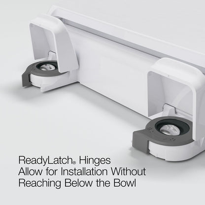 4734-RL-0 Rutledge ReadyLatch Soft Close Elongated Toilet Seat, Quiet-Close Lid Grip-Tight Bumpers, Installation Hardware, Home Essentials, White