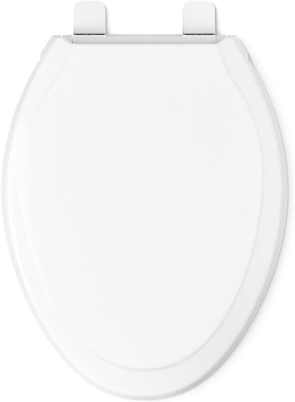 4734-RL-0 Rutledge ReadyLatch Soft Close Elongated Toilet Seat, Quiet-Close Lid Grip-Tight Bumpers, Installation Hardware, Home Essentials, White
