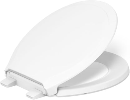4734-RL-0 Rutledge ReadyLatch Soft Close Elongated Toilet Seat, Quiet-Close Lid Grip-Tight Bumpers, Installation Hardware, Home Essentials, White