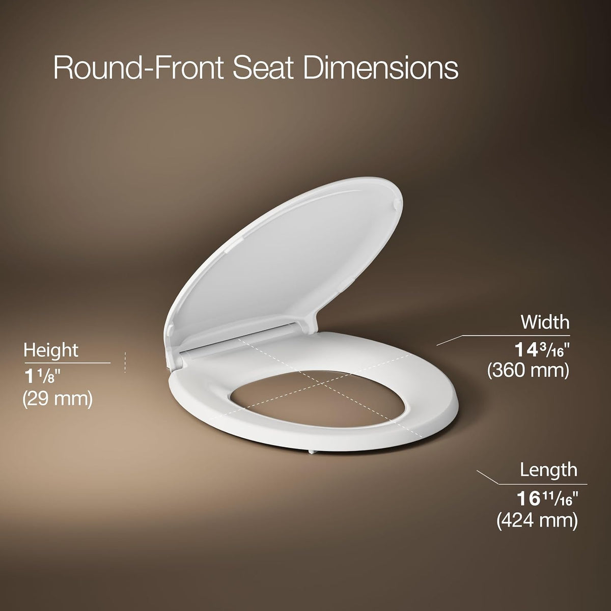 4734-RL-0 Rutledge ReadyLatch Soft Close Elongated Toilet Seat, Quiet-Close Lid Grip-Tight Bumpers, Installation Hardware, Home Essentials, White