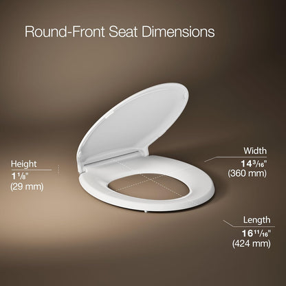 4734-RL-0 Rutledge ReadyLatch Soft Close Elongated Toilet Seat, Quiet-Close Lid Grip-Tight Bumpers, Installation Hardware, Home Essentials, White