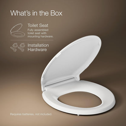 4734-RL-0 Rutledge ReadyLatch Soft Close Elongated Toilet Seat, Quiet-Close Lid Grip-Tight Bumpers, Installation Hardware, Home Essentials, White