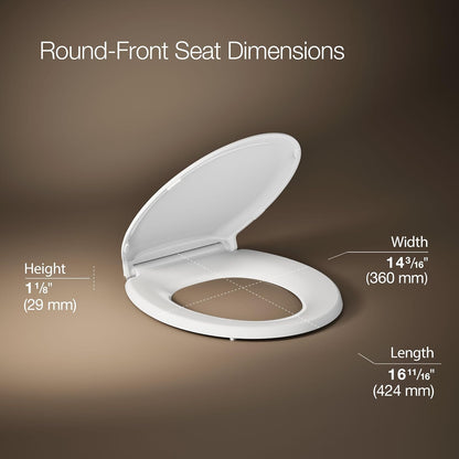4734-RL-0 Rutledge ReadyLatch Soft Close Elongated Toilet Seat, Quiet-Close Lid Grip-Tight Bumpers, Installation Hardware, Home Essentials, White
