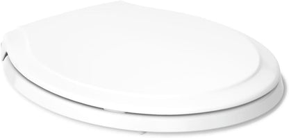 4734-RL-0 Rutledge ReadyLatch Soft Close Elongated Toilet Seat, Quiet-Close Lid Grip-Tight Bumpers, Installation Hardware, Home Essentials, White