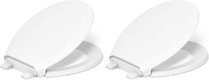 4734-RL-0 Rutledge ReadyLatch Soft Close Elongated Toilet Seat, Quiet-Close Lid Grip-Tight Bumpers, Installation Hardware, Home Essentials, White