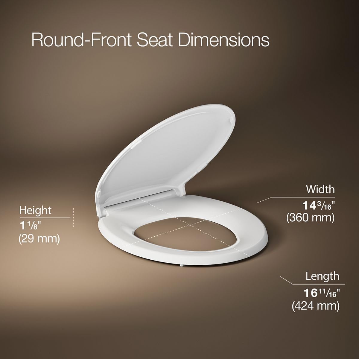 4734-RL-0 Rutledge ReadyLatch Soft Close Elongated Toilet Seat, Quiet-Close Lid Grip-Tight Bumpers, Installation Hardware, Home Essentials, White