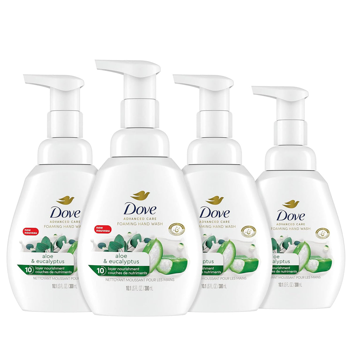 Foaming Hand Wash Aloe & Eucalyptus Protects Skin 4 Count 10.1 oz