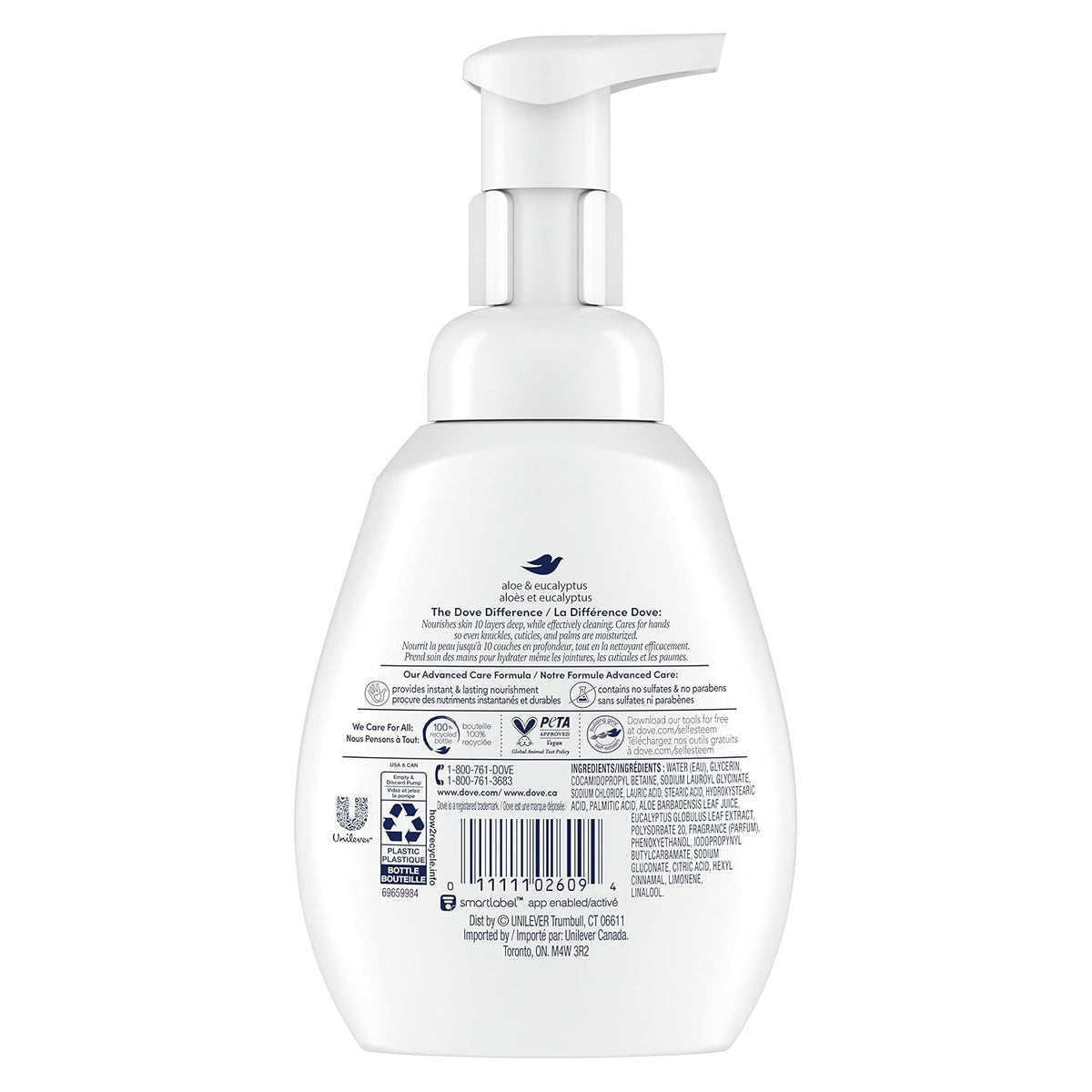 Foaming Hand Wash Aloe & Eucalyptus Protects Skin 4 Count 10.1 oz