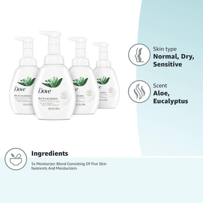 Foaming Hand Wash Aloe & Eucalyptus Protects Skin 4 Count 10.1 oz