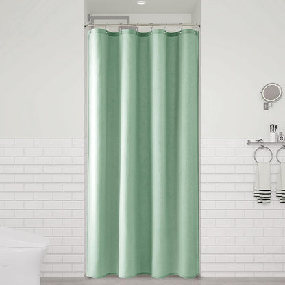 Linen Shower Curtain 72 Inch Long for Bathroom Beige 1 Panel - Colors B