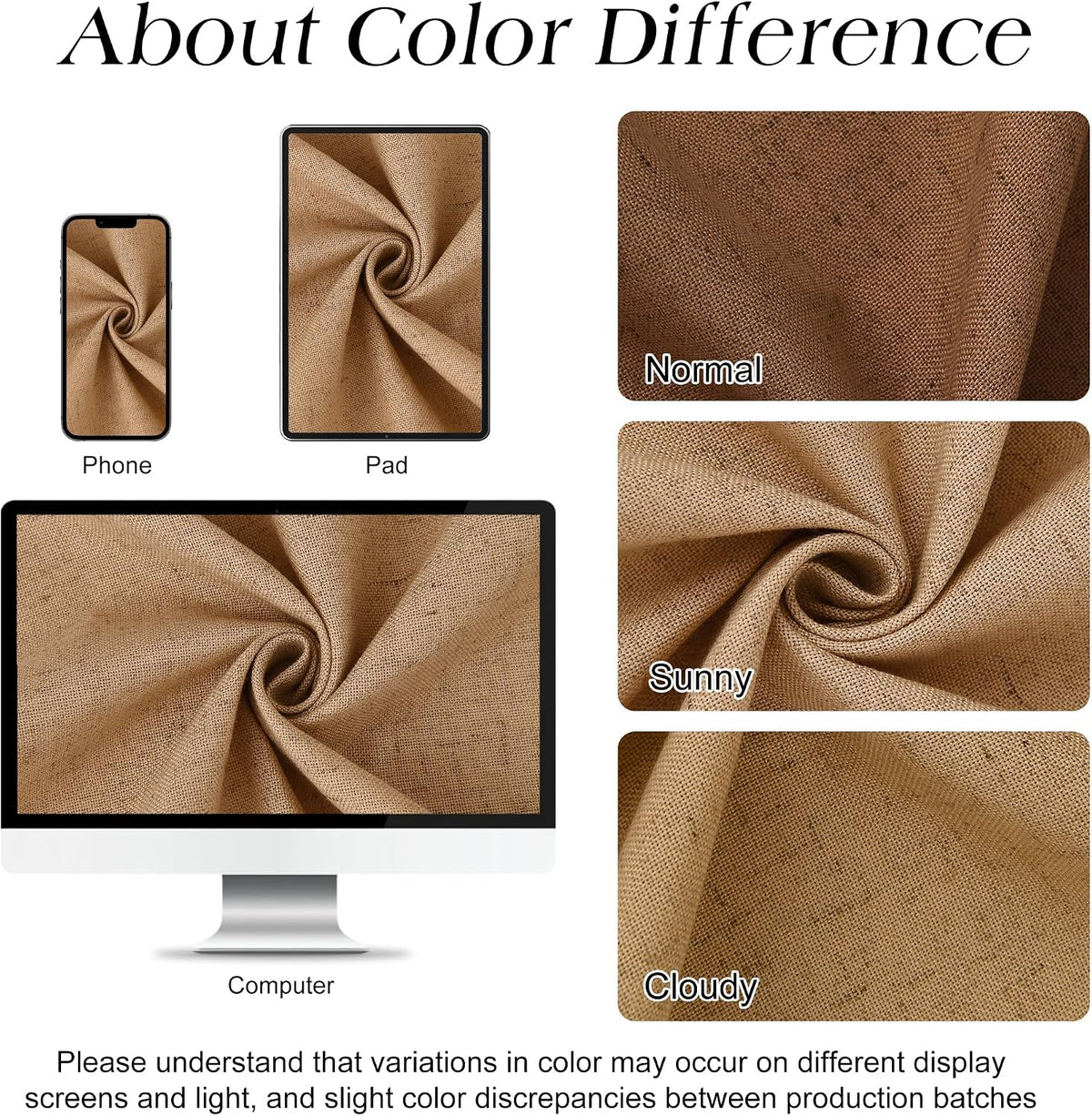 Linen Shower Curtain 72 Inch Long for Bathroom Beige 1 Panel - Colors B