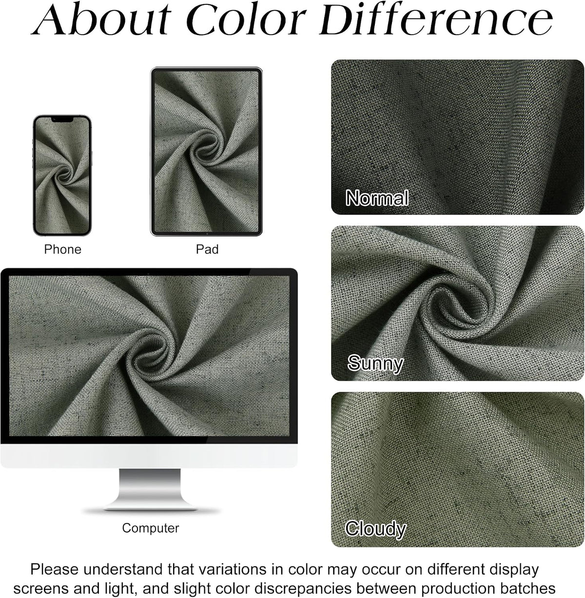 Linen Shower Curtain 72 Inch Long for Bathroom Beige 1 Panel - Colors B