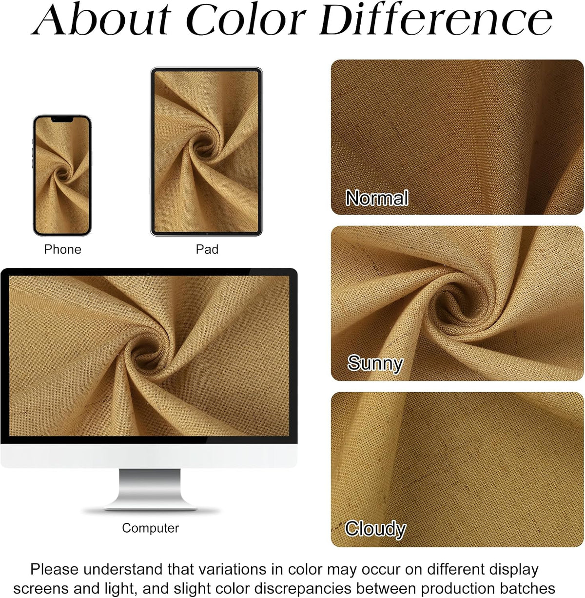 Linen Shower Curtain 72 Inch Long for Bathroom Beige 1 Panel - Colors B