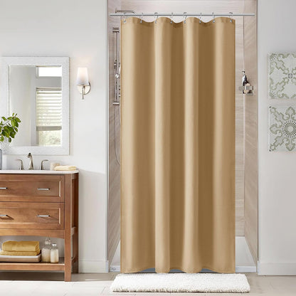 Linen Shower Curtain 72 Inch Long for Bathroom Beige 1 Panel - Colors B