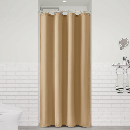 Linen Shower Curtain 72 Inch Long for Bathroom Beige 1 Panel - Colors B