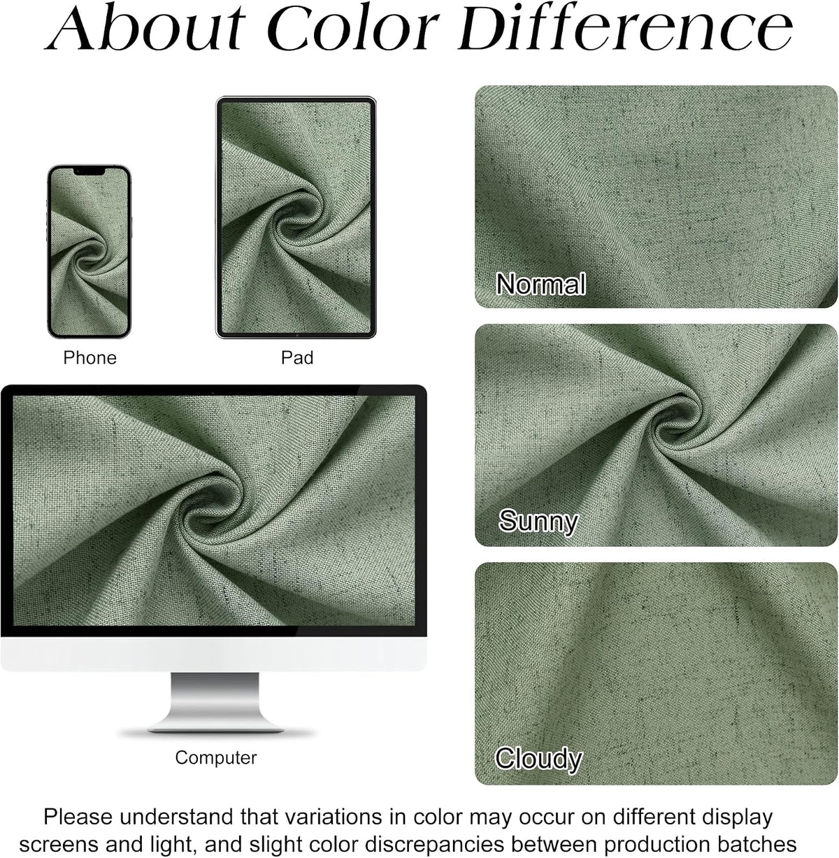 Linen Shower Curtain 72 Inch Long for Bathroom Beige 1 Panel - Colors B