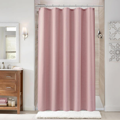 Linen Shower Curtain 72 Inch Long for Bathroom Beige 1 Panel - Colors B