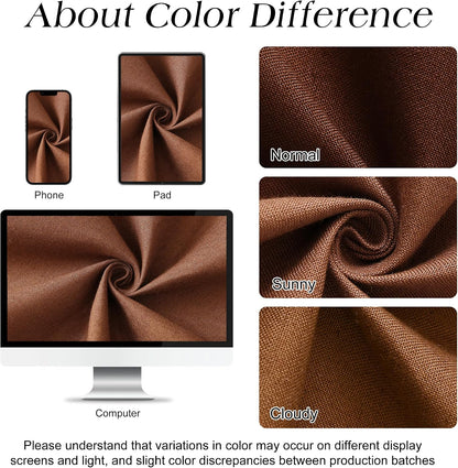 Linen Shower Curtain 72 Inch Long for Bathroom Beige 1 Panel - Colors B