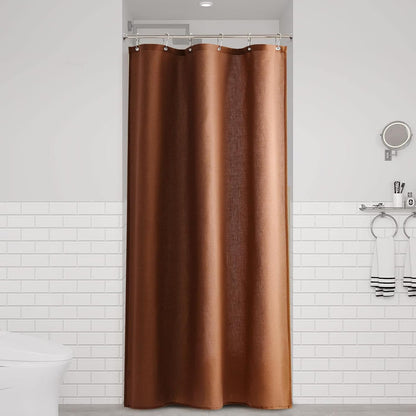 Linen Shower Curtain 72 Inch Long for Bathroom Beige 1 Panel - Colors B