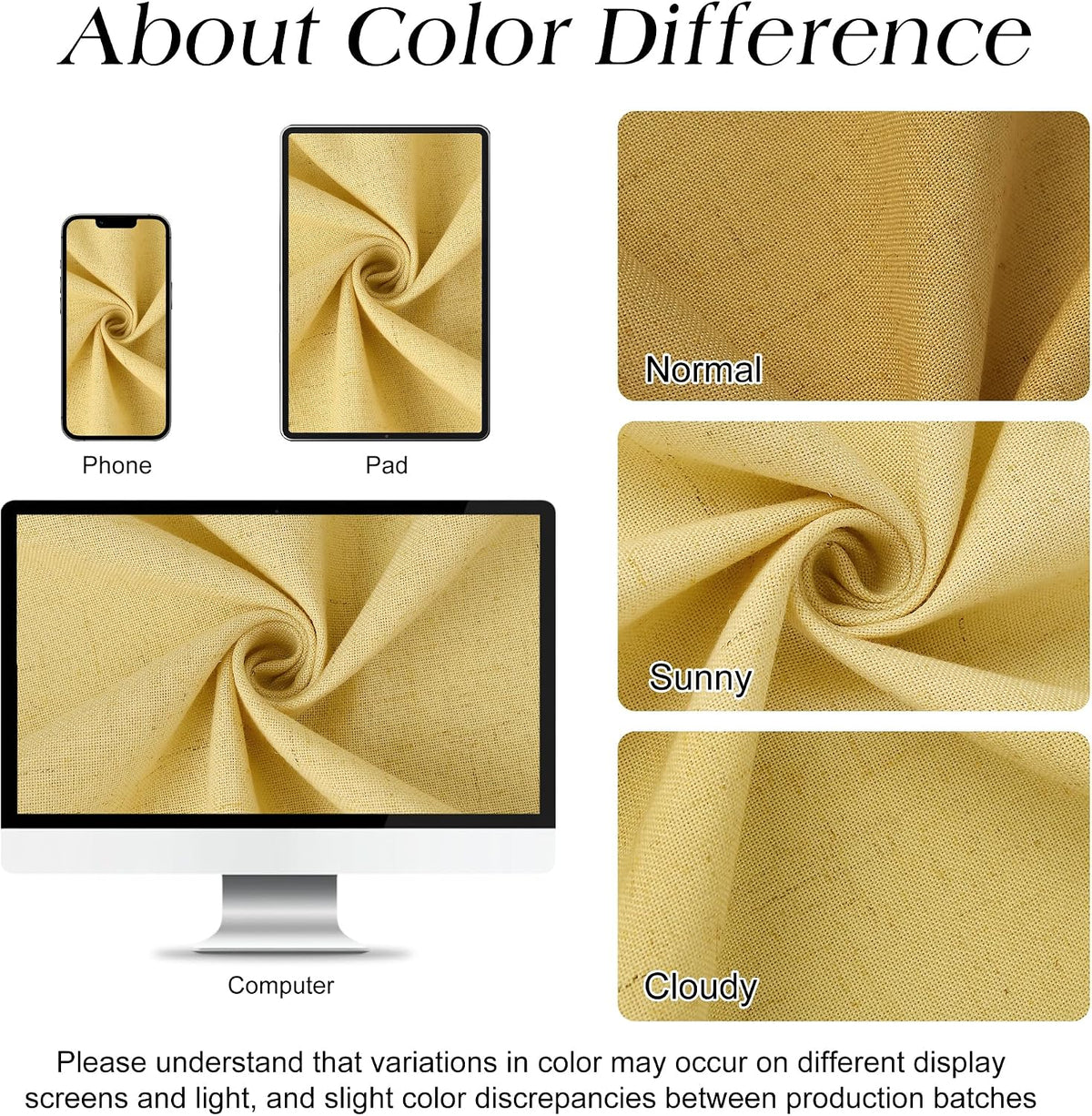 Linen Shower Curtain 72 Inch Long for Bathroom Beige 1 Panel - Colors B