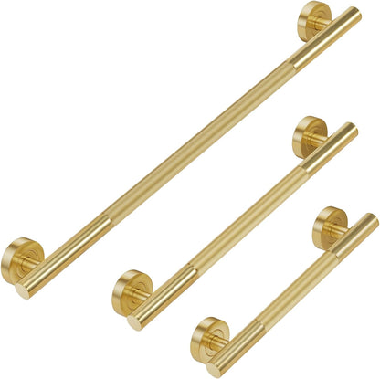Shower Grab Bars, 12" Stainless Steel Bathroom Safety Grab Bar | Upgrade Anti-Slip Knurling Shower Grab for Bathtub, Shower Handle for Elderly and Handicap, ADA Compliant, Brushed Nicke