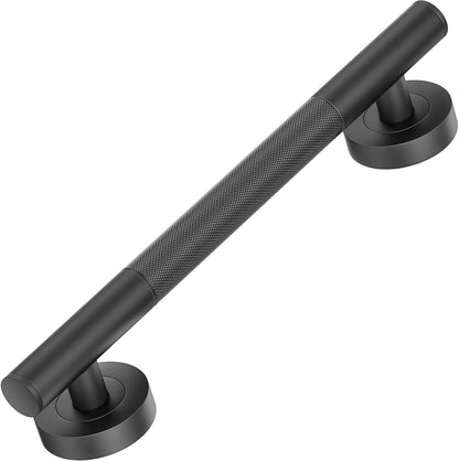 Shower Grab Bars, 12" Stainless Steel Bathroom Safety Grab Bar | Upgrade Anti-Slip Knurling Shower Grab for Bathtub, Shower Handle for Elderly and Handicap, ADA Compliant, Brushed Nicke