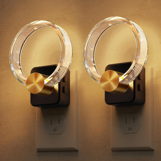 Motion Sensor Night Light,5CCT Night Lights Plug into Wall | 2 Pack Color Temperature Change Night-Light,Acrylic Bubble Dimmable Nightlight with Dusk to Dawn Sensor for Bathroom Hallway