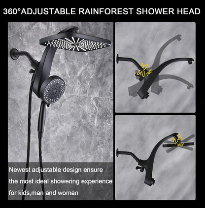 Rain Shower Head with Handheld Showerhead, Nickel 1.8GPM 460311
