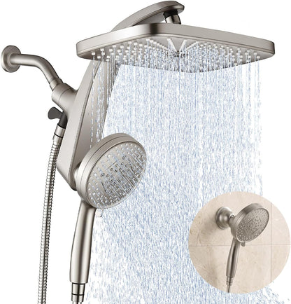Rain Shower Head with Handheld Showerhead, Nickel 1.8GPM 460311