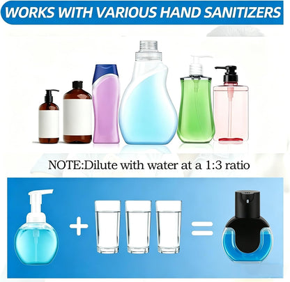 Automatic Soap Dispenser Touchless,Rechargeable Foaming Soap Dispenser,15oz/420ml Smart Hand Soap Dispensers,4-Level Adjustable,Wall Mount for Bathroom Kitchen Dish Soap,Hands-Free (Black)