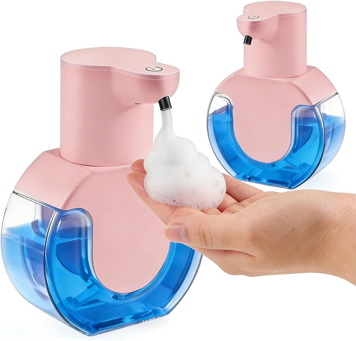 Automatic Soap Dispenser Touchless,Rechargeable Foaming Soap Dispenser,15oz/420ml Smart Hand Soap Dispensers,4-Level Adjustable,Wall Mount for Bathroom Kitchen Dish Soap,Hands-Free (Black)