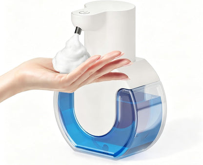 Automatic Soap Dispenser Touchless,Rechargeable Foaming Soap Dispenser,15oz/420ml Smart Hand Soap Dispensers,4-Level Adjustable,Wall Mount for Bathroom Kitchen Dish Soap,Hands-Free (Black)
