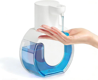 Automatic Soap Dispenser Touchless,Rechargeable Foaming Soap Dispenser,15oz/420ml Smart Hand Soap Dispensers,4-Level Adjustable,Wall Mount for Bathroom Kitchen Dish Soap,Hands-Free (Black)