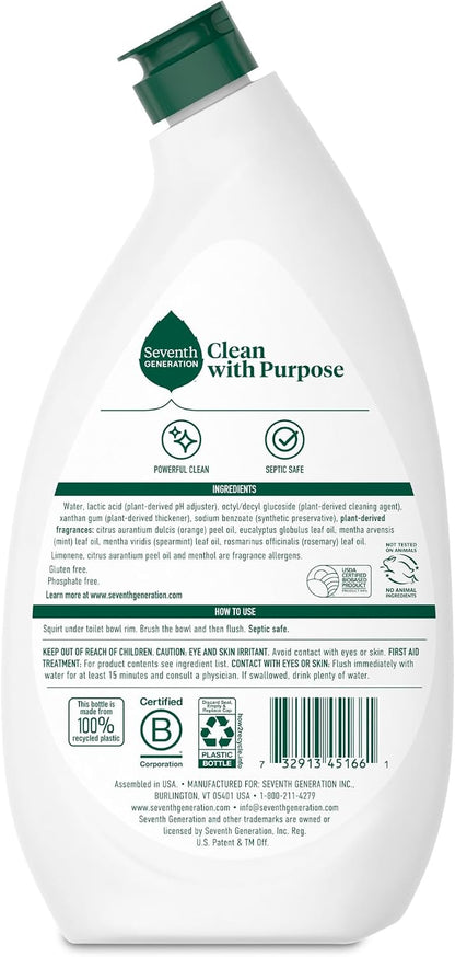 Toilet Bowl Cleaner, Fresh Mint scent, 24 oz