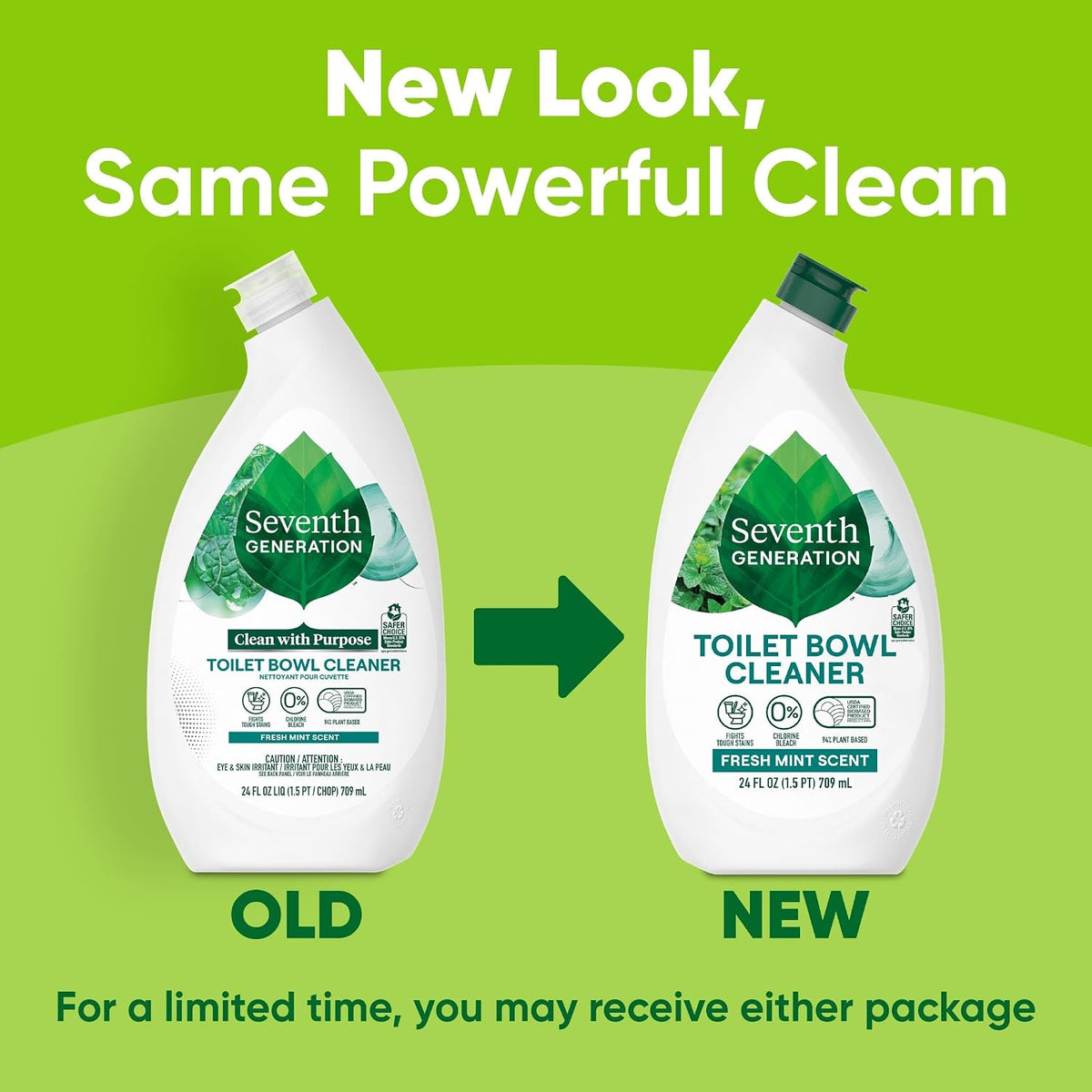 Toilet Bowl Cleaner, Fresh Mint scent, 24 oz
