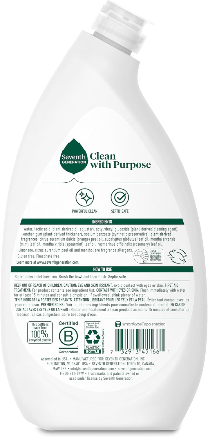 Toilet Bowl Cleaner, Fresh Mint scent, 24 oz