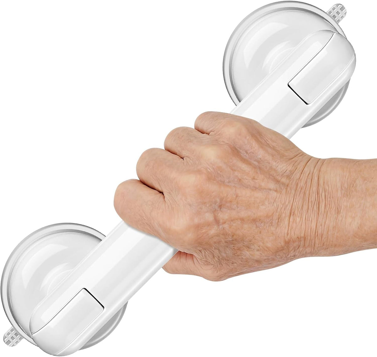 Upgraded 2-Pack Grab Bars for Shower Bathroom Wall, Heavy-Duty Suction Grab Bars Shower Handle Safety for Elderly Seniors Handicap, No Drilling Tool-Free, Easy Removal and Reusable (Black)