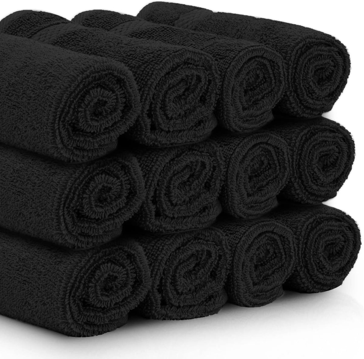 Luxury White Hand Towels - 100% Turkish Cotton, 16x30, 6 Pack