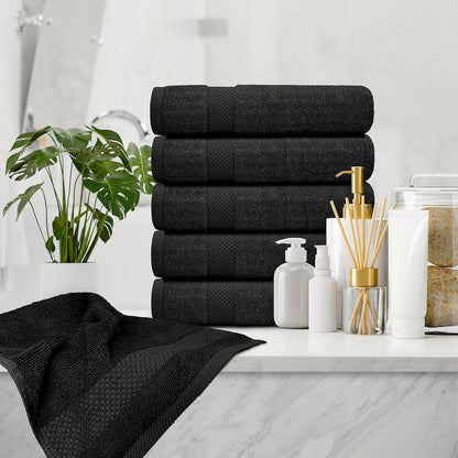 Luxury White Hand Towels - 100% Turkish Cotton, 16x30, 6 Pack