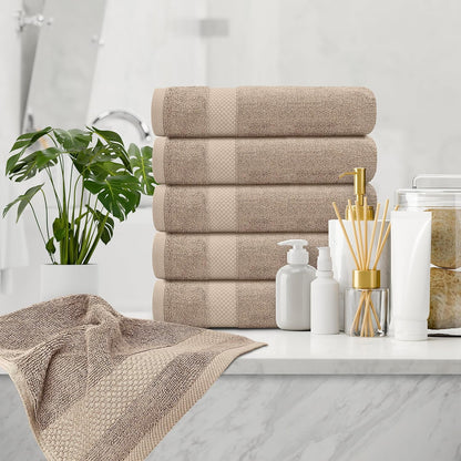 Luxury White Hand Towels - 100% Turkish Cotton, 16x30, 6 Pack