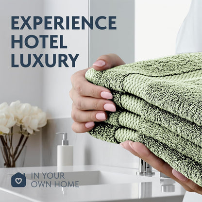 Luxury White Hand Towels - 100% Turkish Cotton, 16x30, 6 Pack