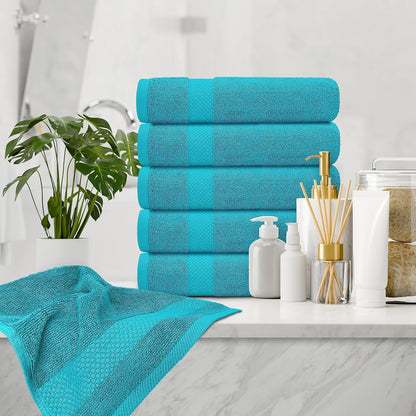Luxury White Hand Towels - 100% Turkish Cotton, 16x30, 6 Pack